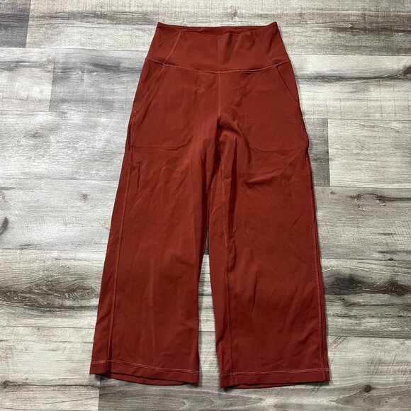 Lululemon Athletic Align Wide Leg Super HR Crop Yoga Pants 23” Terracotta Sz 6 - Picture 1 of 10
